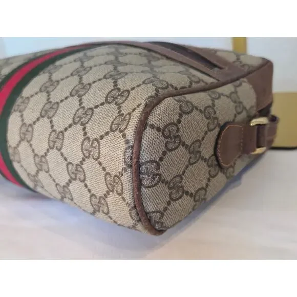 Gucci GG Monogram Vintage Ophidia Crossbody Bag Sherry Line Adjustable Strap - Picture 7 of 15